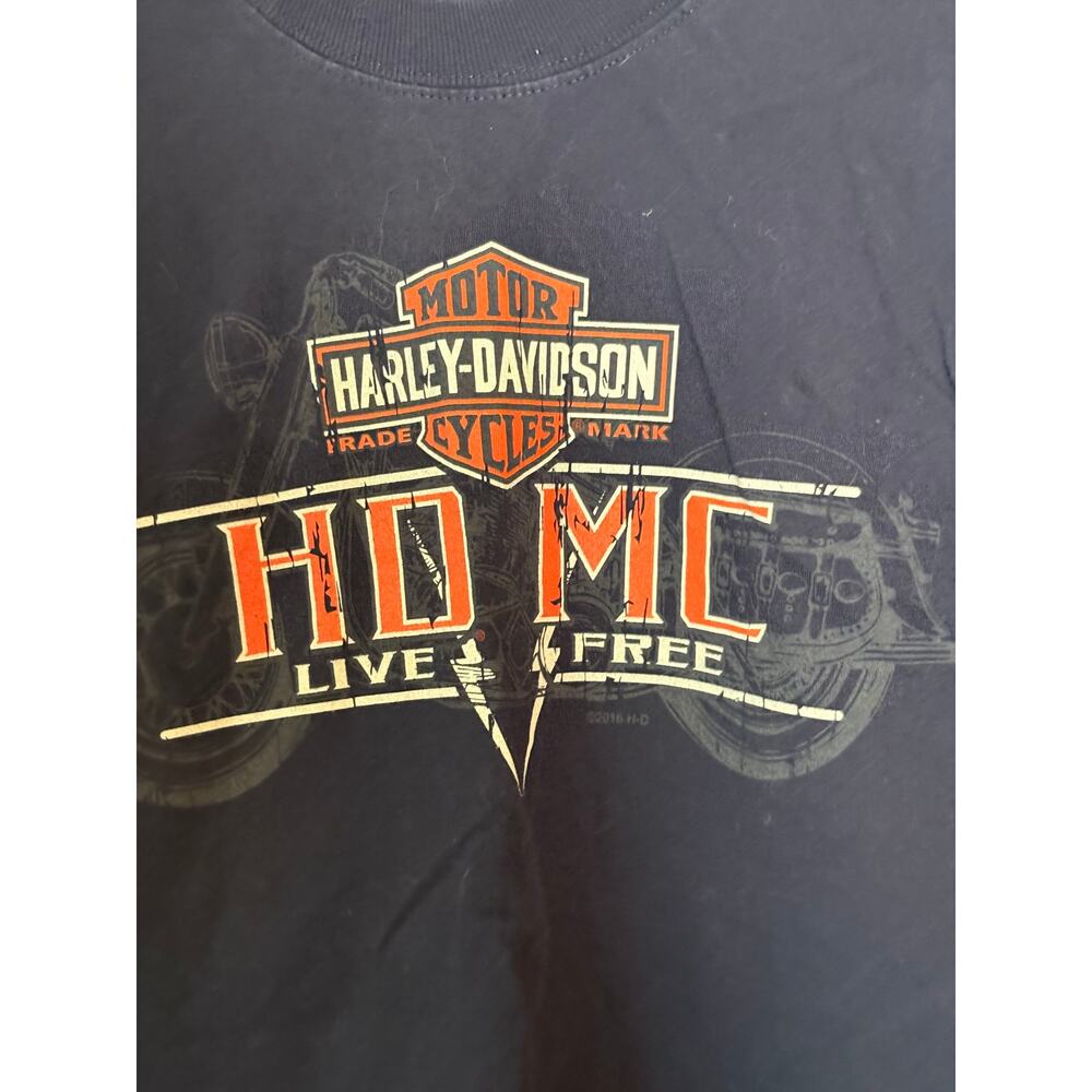 Harley‑Davidson HDMC Live Free Long‑Sleeve Black T‑Shirt Women’s Size S - Picture 3 of 8